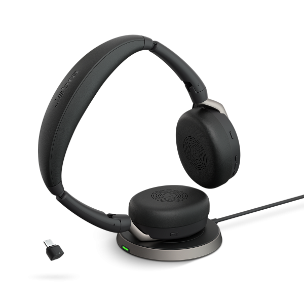 Jabra Evolve2 65 Flex, MS Teams, Link 380c, Charging Stand - Over-Ear Headset